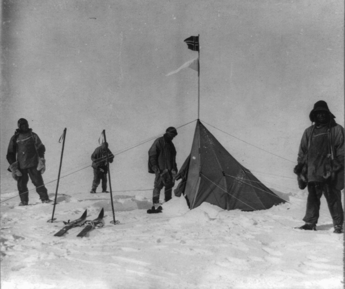 Scott's Terra Nova party at the South Pole in January 1912