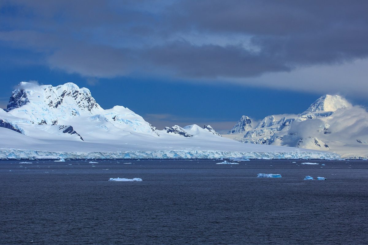 Glaciers and mountains around Paradise Bay, Antarctica