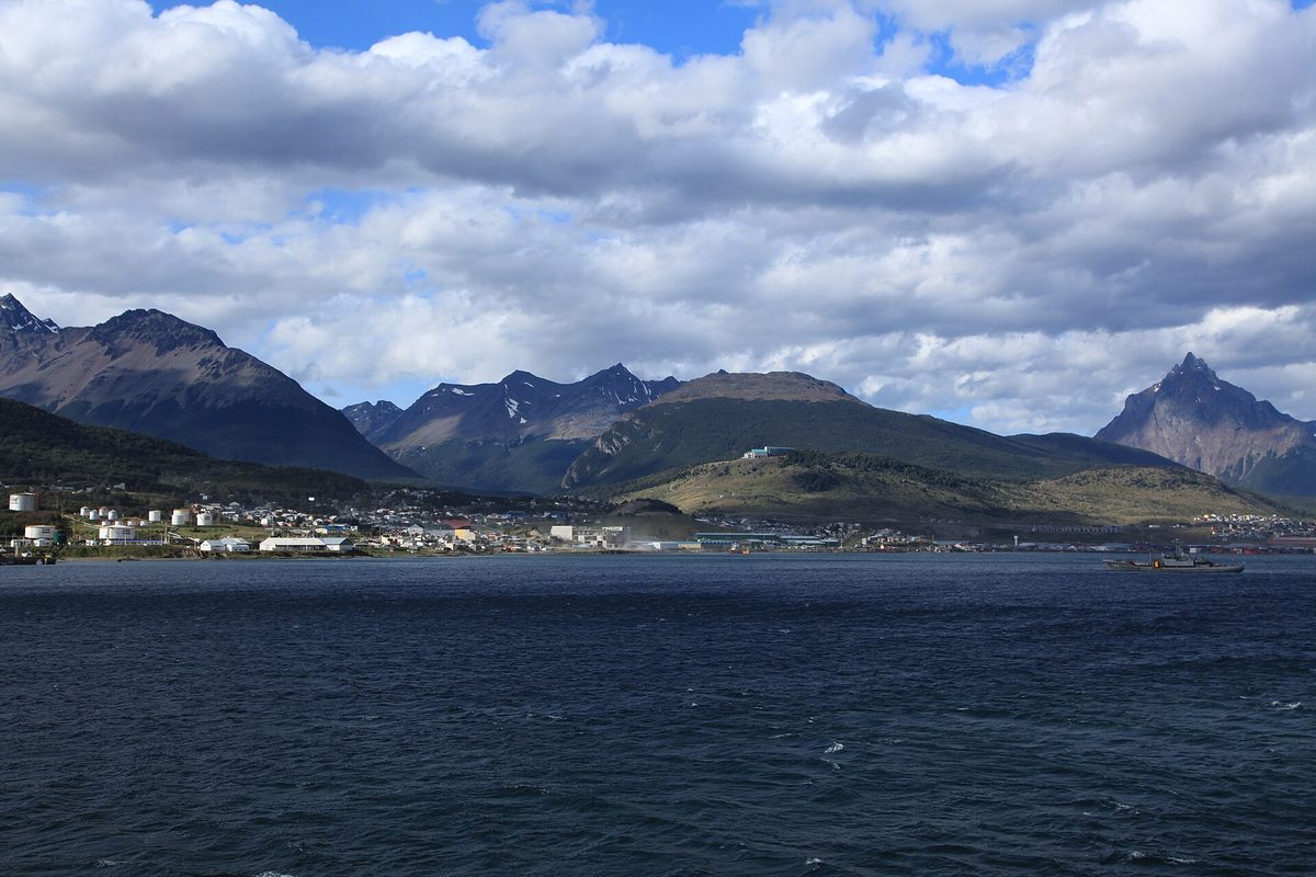 The Beagle Channel near Ushuaia at the southern tip of South America