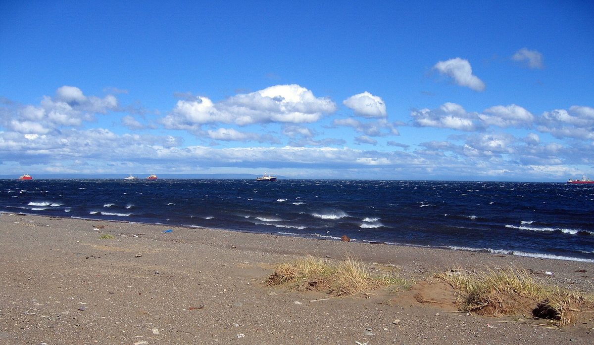The Strait of Magellan at Punta Arenas, Chile