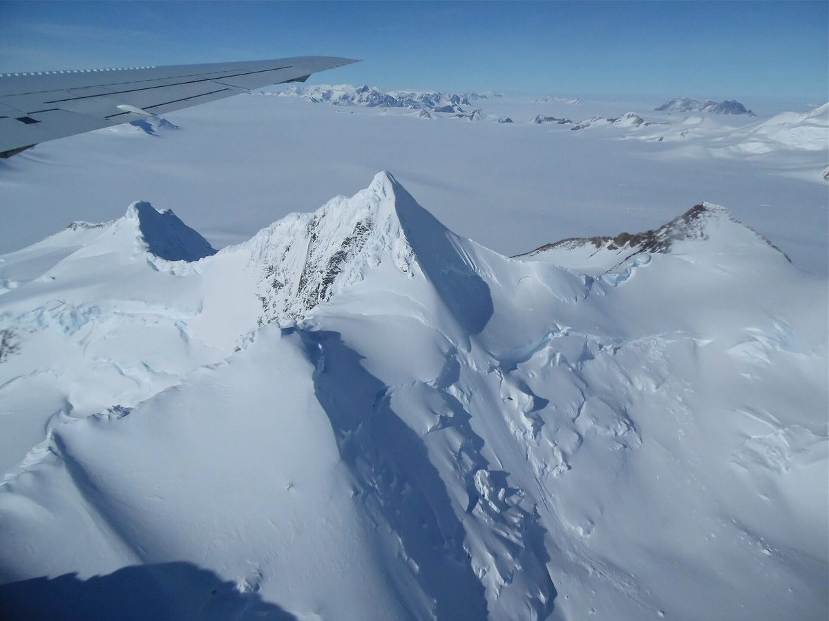 Mountains and ice along the Antarctic Peninsula